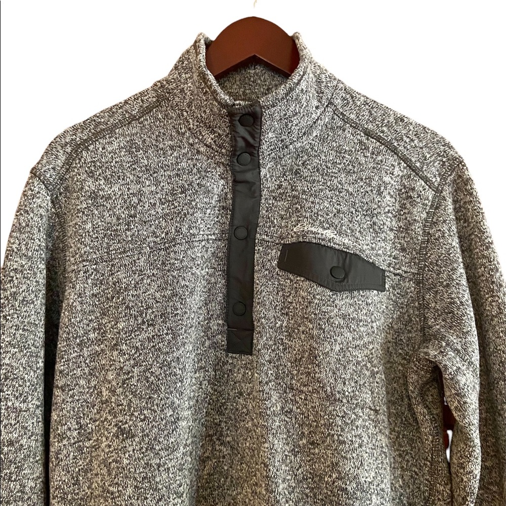 Eddie Bauer Snap Button Mock Neck Pullover - image 2